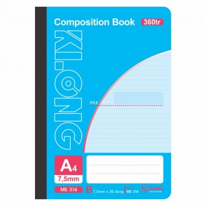 Sổ kẻ ngang may dán gáy Composition Book A4 360 trang 58/92; MS: 316